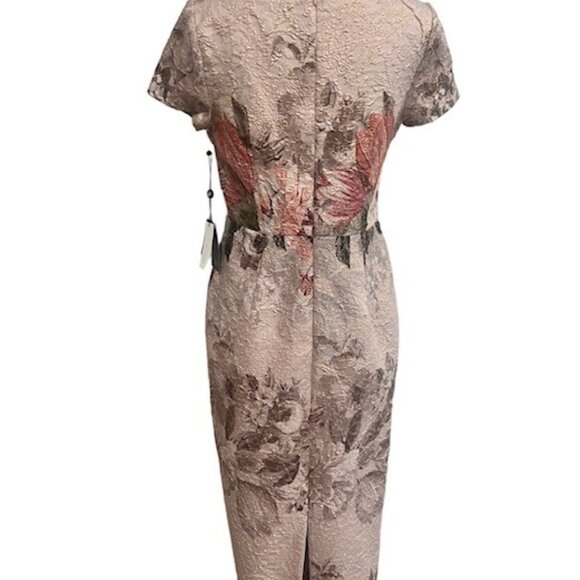 ADRIANNA PAPELL FLORAL GOWN BLUSH MULTI, SIZE 6 - Picture 3 of 3